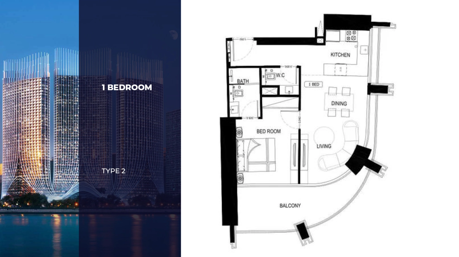 1 BR - Type B